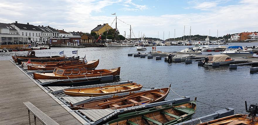 Trebåtfestivalen, Risør, порт, Марина, гавань, лодки