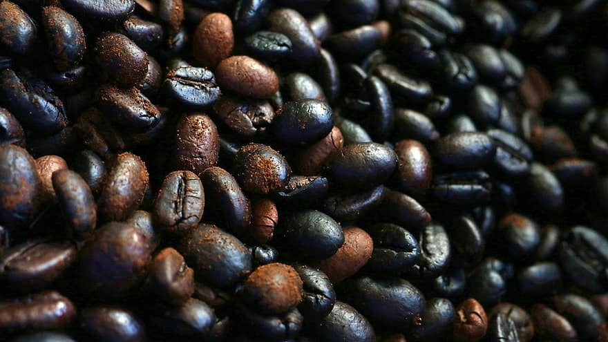 Kávová zrna, káva, kofein, fazole, aroma, espresso, kavárna