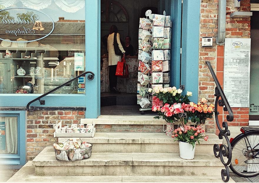 butik, tulipaner, roser, blomster, Europa, belgien, rejse, turisme, sightseeing, by, Brugge