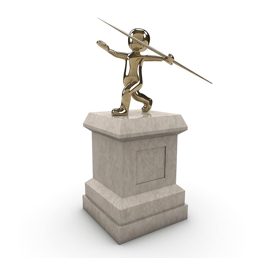 monumento, lancia, Olimpia, vigore, globo, metallo, scultura, punto di riferimento