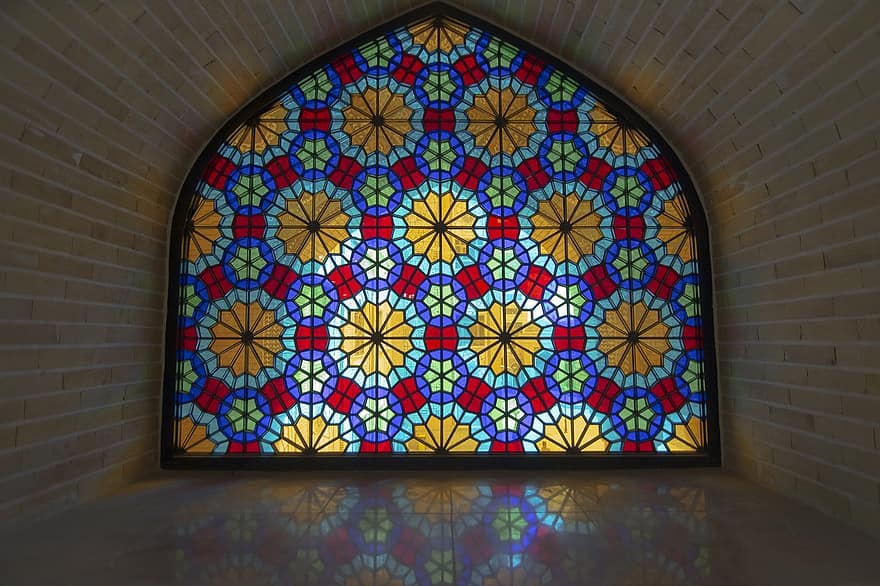 vitrāžas logs, vitrāžas, irānu arhitektūra, islams, Irāna, qom