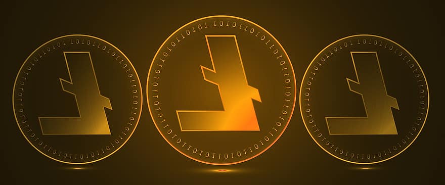 litecoin, Ltc-crypto, logo, symbool, valuta, financiën, technologie, crypto, teken, icoon, illustratie