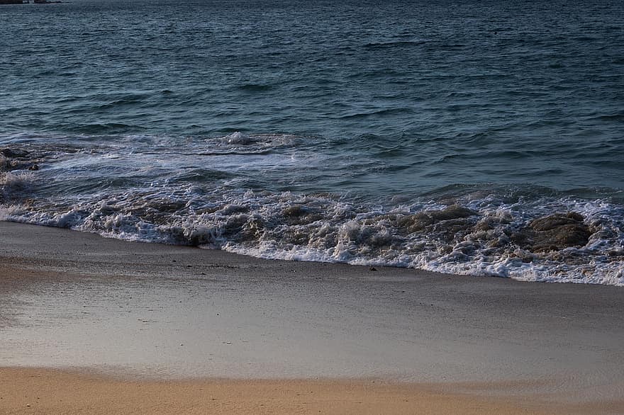 Strand, hav, kyst, sand, bølger, shore, Strandskum, natur, Acapulco