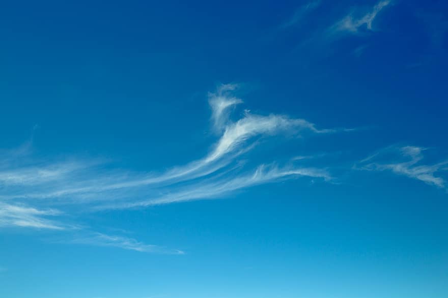ég, felhők, cloudscape, szabadban, kék ég, háttér