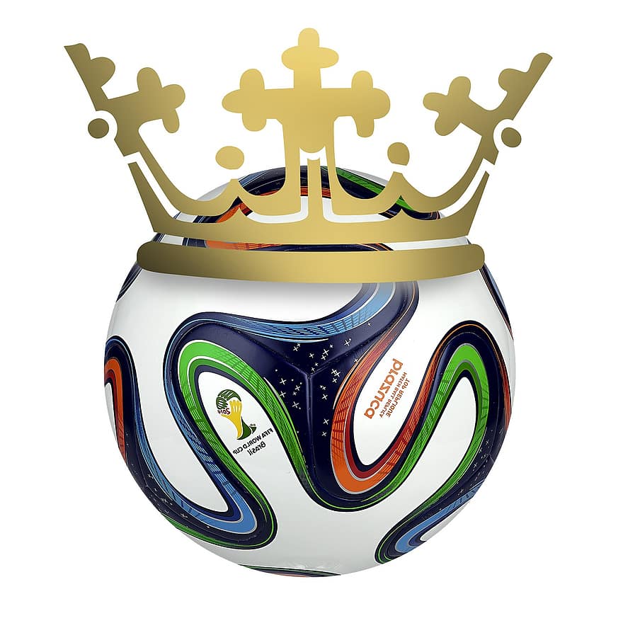 Crown, Football, World Cup, World Championship, Football Match, Sport, Ball, Black, White