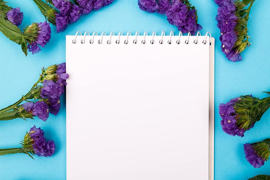 Flowers, Notepad, Mock Up, Decorative, Abstract, Blooming