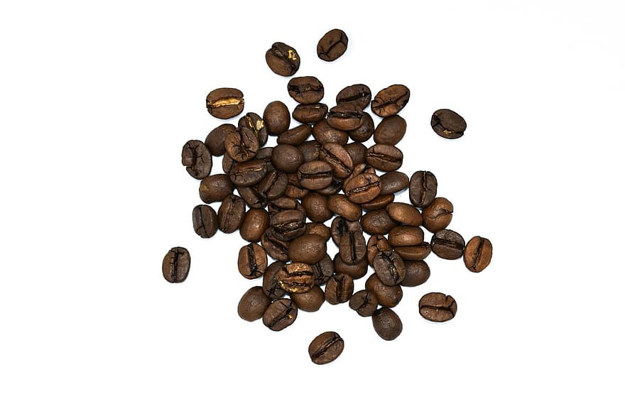 kaffe, frön, kaffebönor, koffein, stekt, arabica