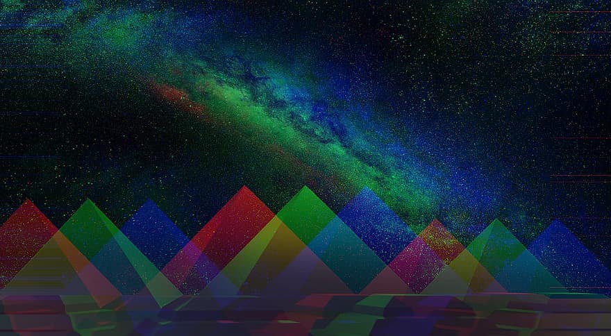 pirâmide, prisma, triângulo, cor, arco Iris, cenário, espectro, futurista, futuro, ficção científica, tech