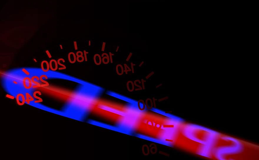 スピードメーター、スピード、ラッシュ、火山、ガスをあげる、ブリフス、侵略、速度、キロメートル表示、マイレージ、ドライブ