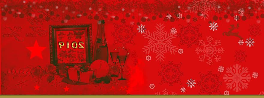 nowy Rok, uroczystość, szczęście, Powitanie, dzień, życzenie, dekoracja, czerwony, mapa, kartka z życzeniami, wesołych świąt