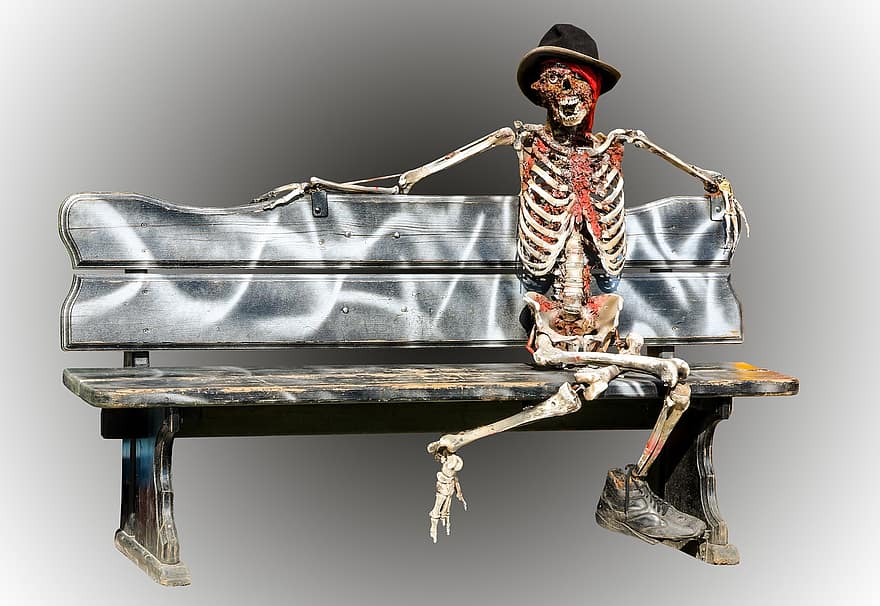 esqueleto, dia das Bruxas, arrepiante, osso, decoração, assustador, anatomia humana, engraçado