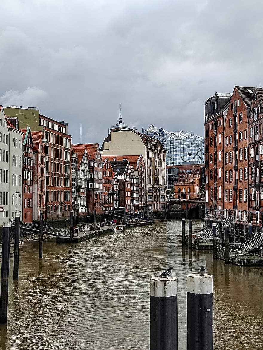 град, пътуване, туризъм, архитектура, Хамбург, сграда