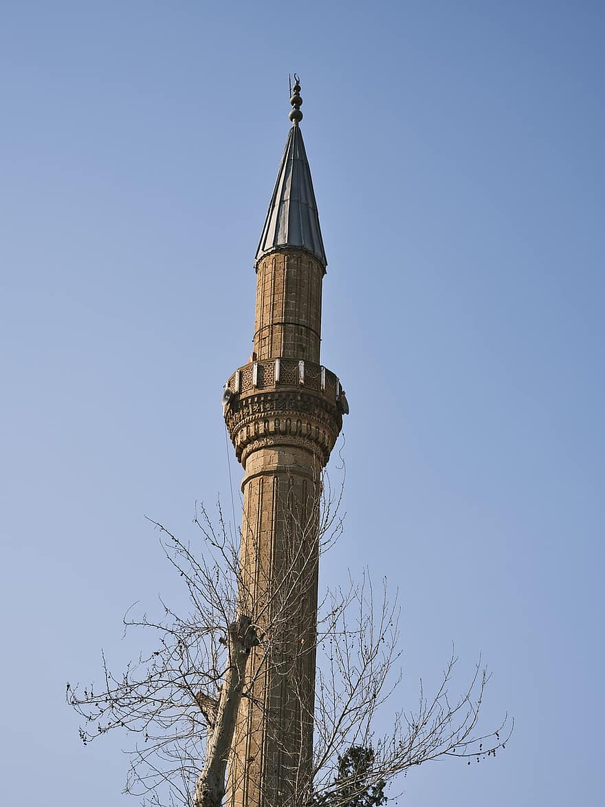 věž, minaret, modlitba, architektonický, muslimský, cami, starý, datum, islám, náboženství, víra