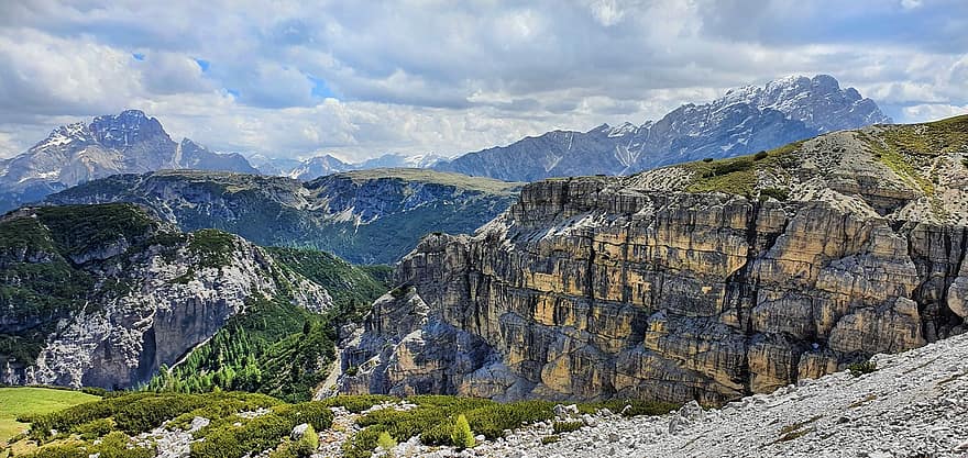 Berge, Dolomiten, alpin, Weg, Landschaft, Panorama, Natur, Aussicht