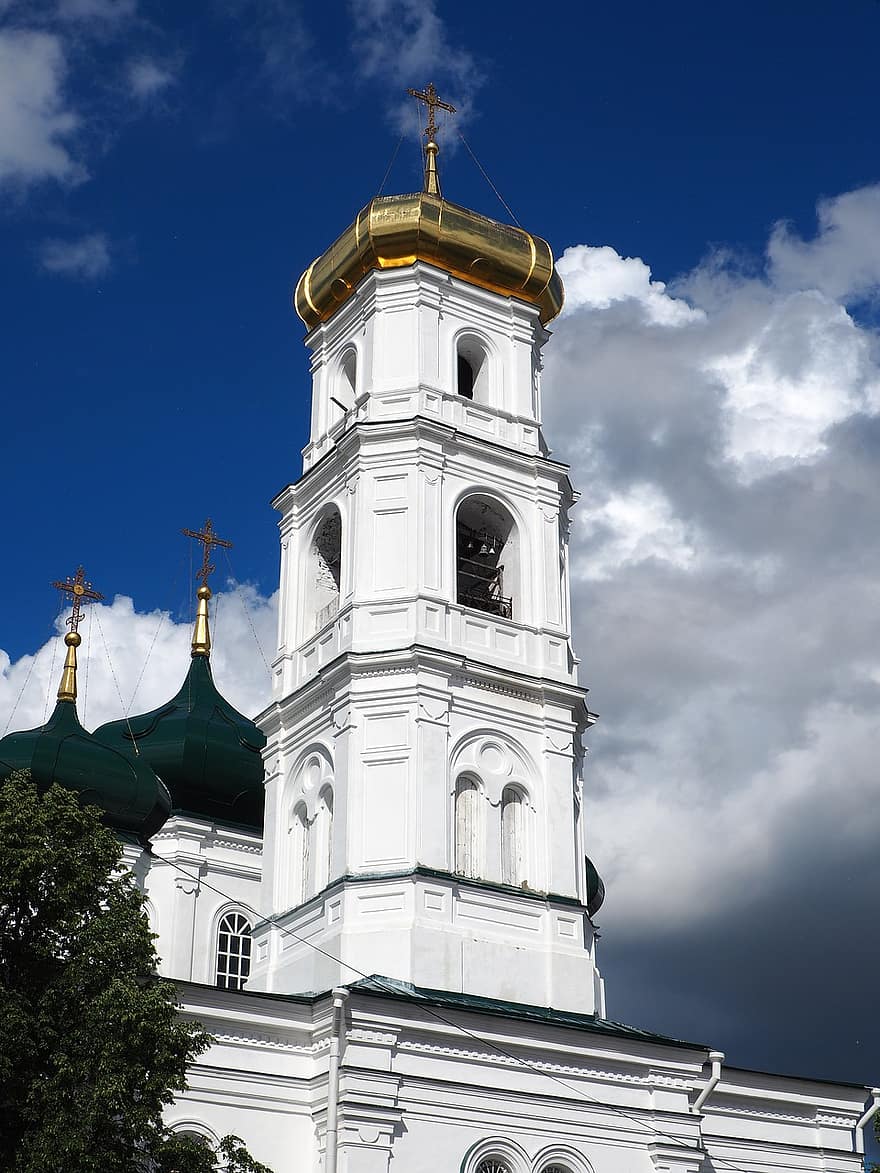 kyrka, resa, historisk, turism, arkitektur, nizhny novgorod, katedral, kapell