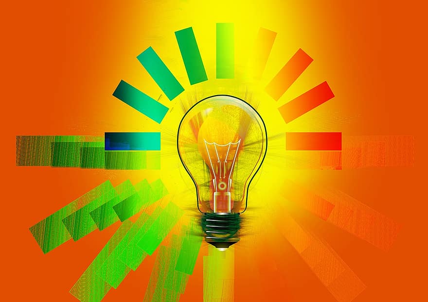 Light Bulb, Rays, Idea, Thought, Invention, Pear, Lamp, Light, Innovation, Bulbs