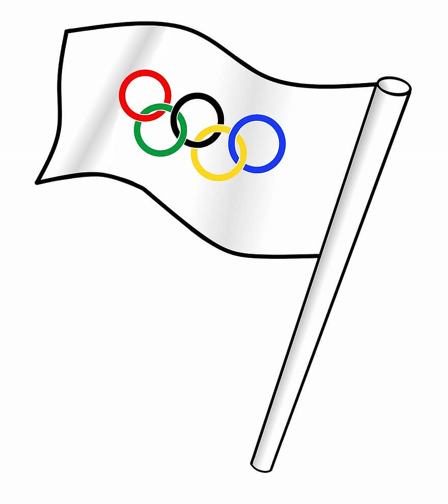 Ringe, Olympia, Olympische Spiele, Flagge, Olympiade, Sport