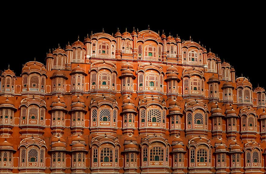 bina, mimari, Hindistan, rajasthan, seyahat etmek, kentsel, ünlü mekan, kültürler, dış yapı, yapılı yapı, çok renkli