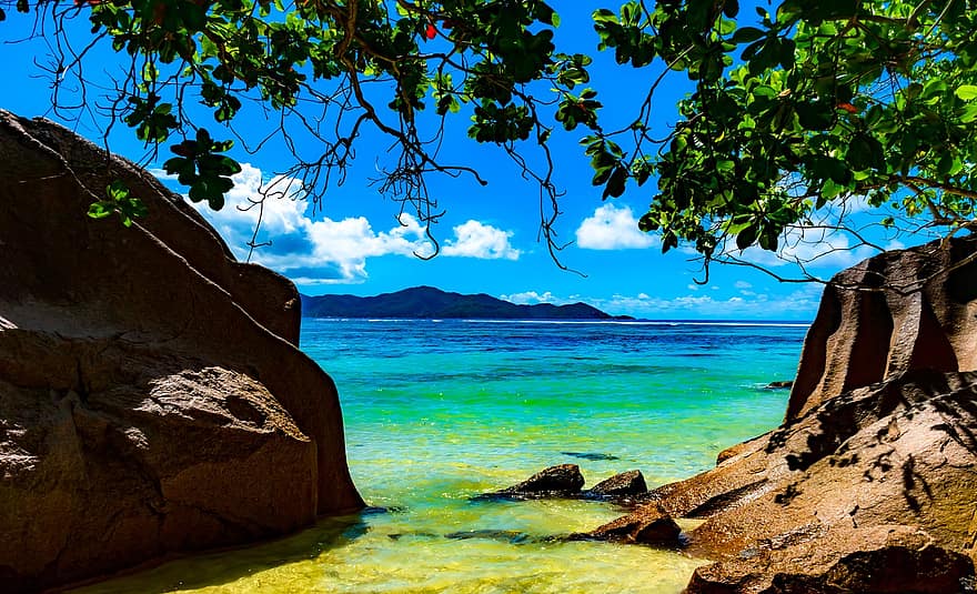 острів, океану, Острів Робінзона Крузо, краєвид, морський пейзаж, розслаблення, небо, рай, тропічний, узбережжі, Пляжний
