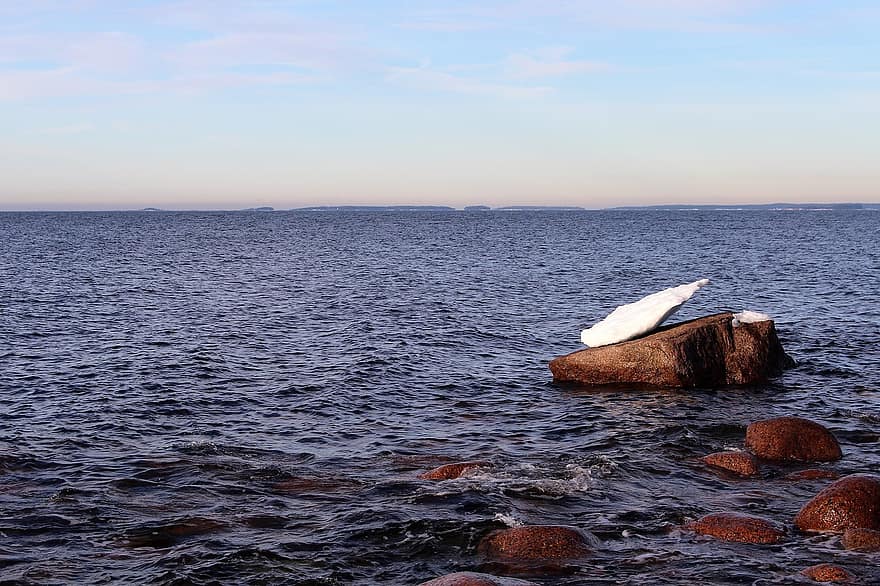 Baltık Denizi, kış, deniz, kar, sahil, doğa, peyzaj, Su, yaz, mavi, dalga
