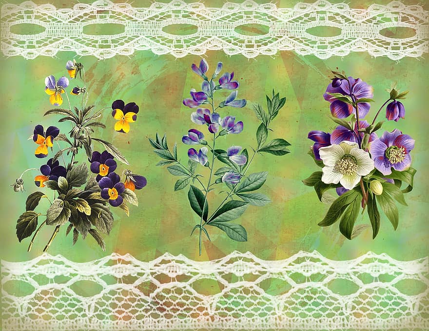 Sammelalbum, Blumen-, Kunst, Muster, Spitze, Hintergrund