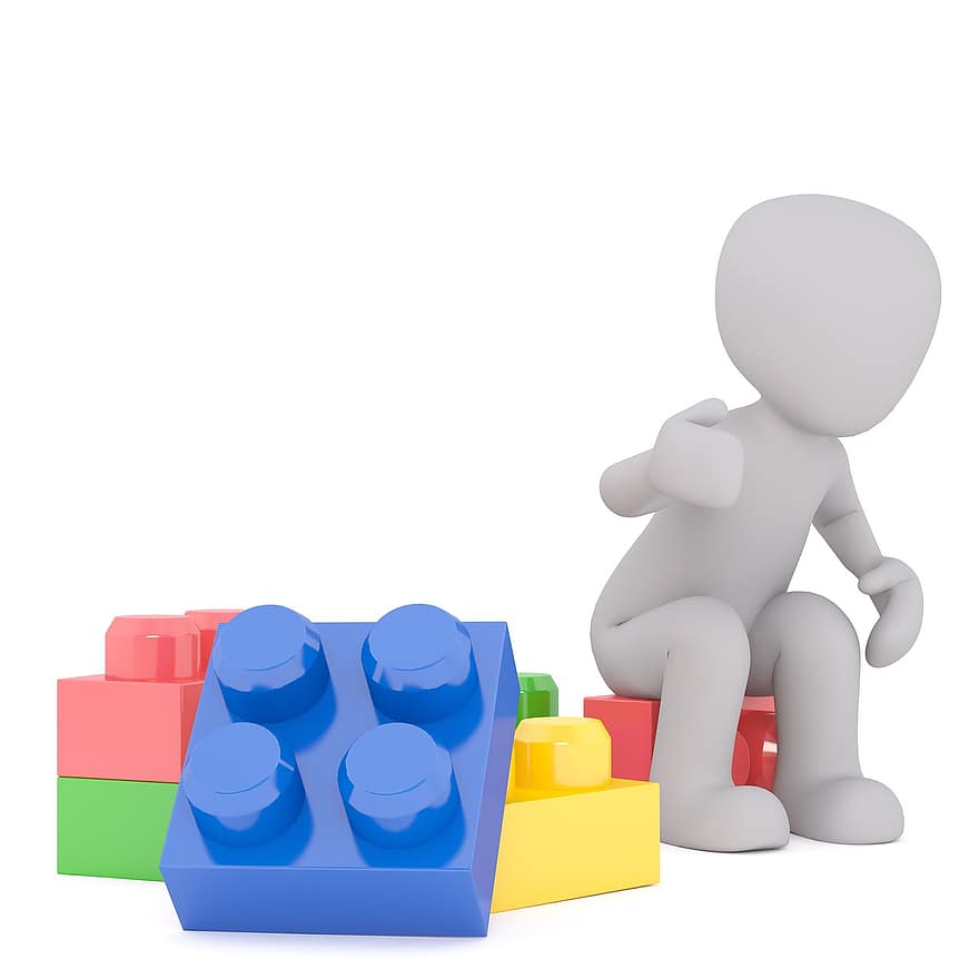 Building Blocks, Toys, Architecture, Game Blocks, Insert, Connector System, Play, Playground, Colorful, Males, 3d Model