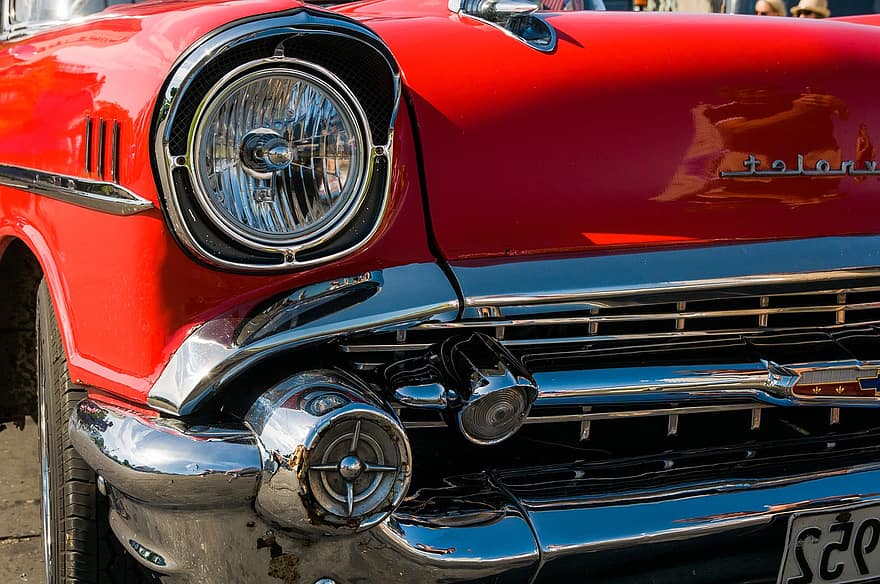 Kuba, kocsi, Havanna, régi, jármű, utazás, idegenforgalom