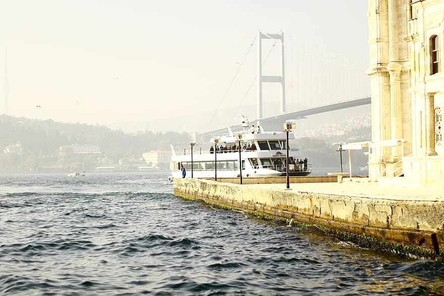 лодка, путешествовать, река, мост, туризм, исследование, на открытом воздухе