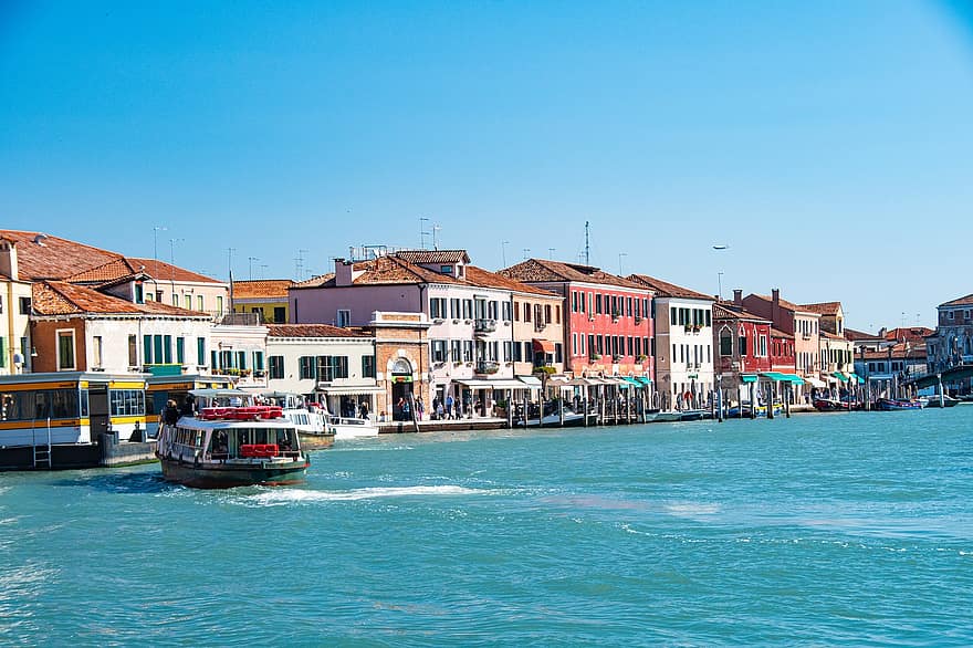 Olaszország, Velence, nagy csatorna, csatorna, híres hely, utazás, építészet, hajó, városkép, kultúrák, idegenforgalom