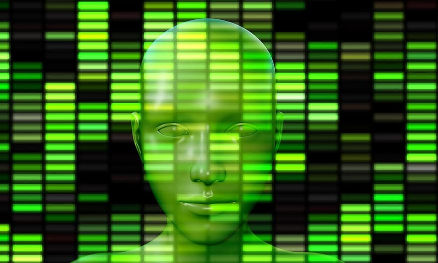 بشري ، الصورة الرمزية ، تقنية ، رقمي ، رئيس ، رجل ، الذكر ، الصورة الرمزية للذكور ، الذكاء الاصطناعي ، الحمض النووي