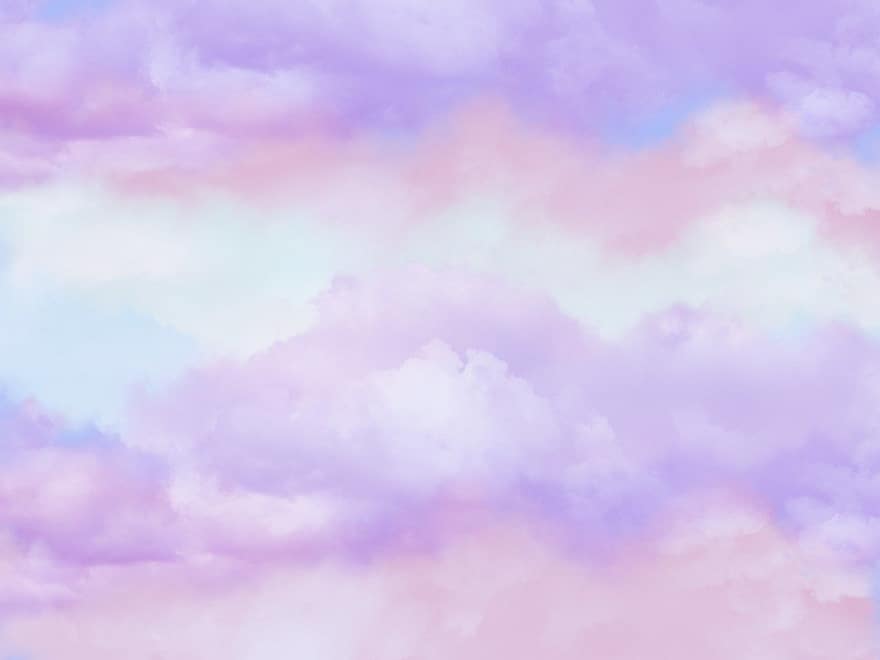 HD Wallpaper, Naturtapete, Himmel, Natur, Wolken, flauschige, Cirrus, Stimmung, Hintergrund, Tapete, Pastell-