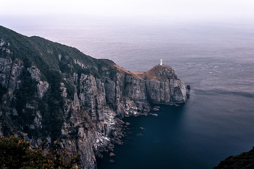 Küste, Kap, Leuchtturm, Cliff, natürlich, Ostchinesisches Meer