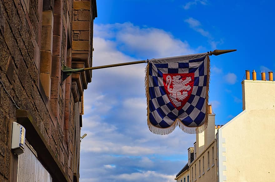 Škotija, vėliava, heraldika, ženklelis, emblema