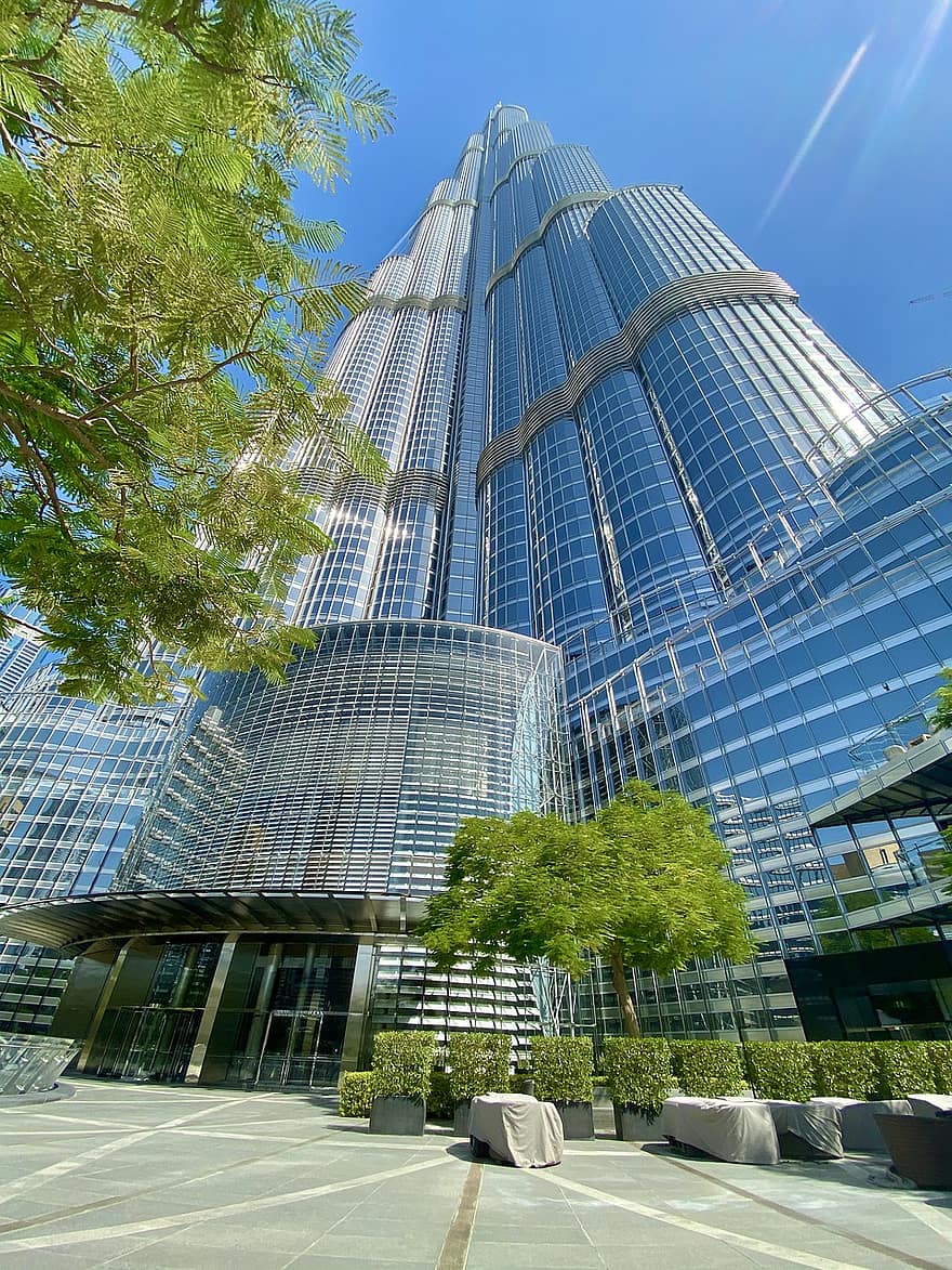 Stadt, Gebäude, die Architektur, Dubai, Burj Khalifa, Wolkenkratzer, u a e, städtisch, Reise