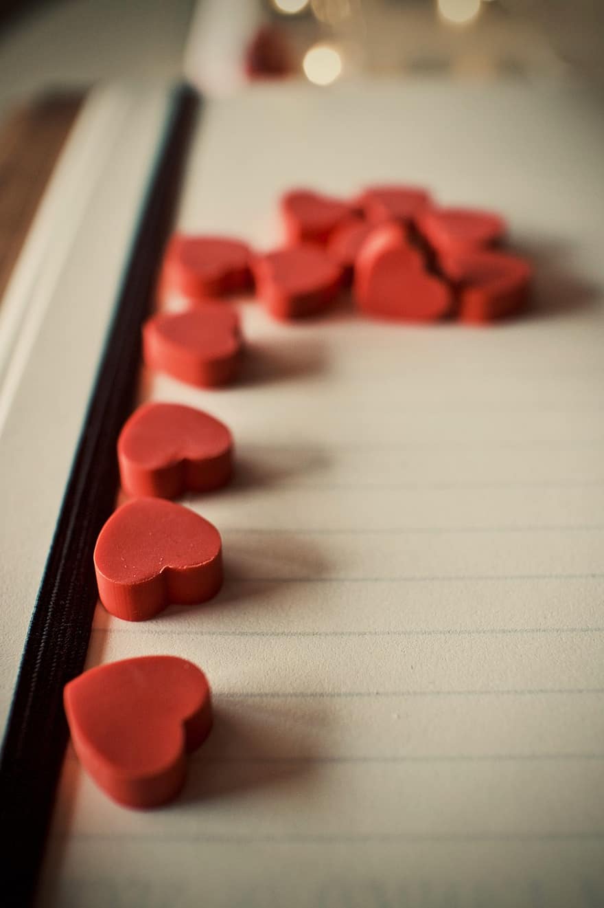 dia de Sant Valentí, cors, amor, romàntic, símbol, amistat, afecte, decoratiu, agenda, emoció, fons