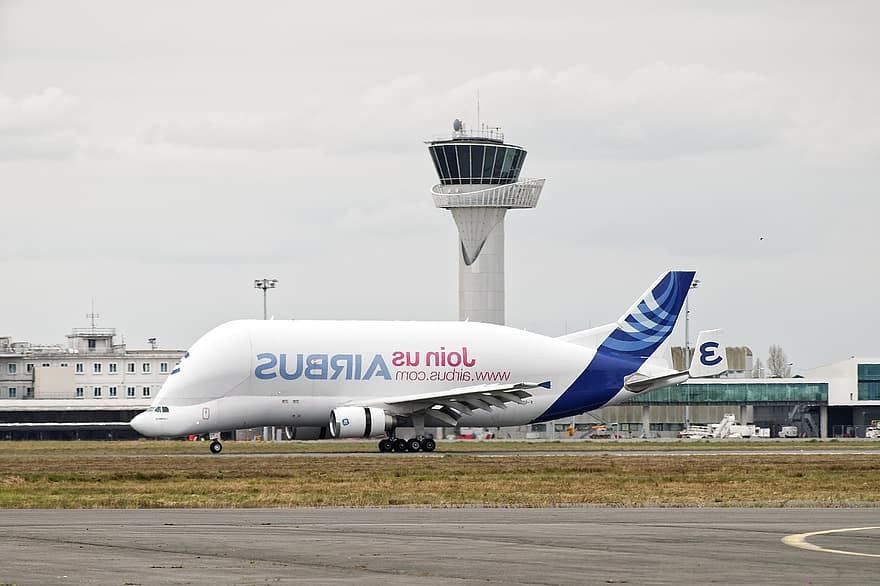 Lotnisko, Airbus, samolot, fracht