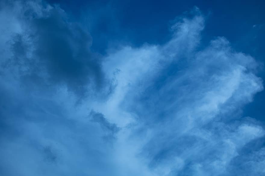 небе, облаци, атмосфера, синьо небе, бели облаци, Cloudscape, ден
