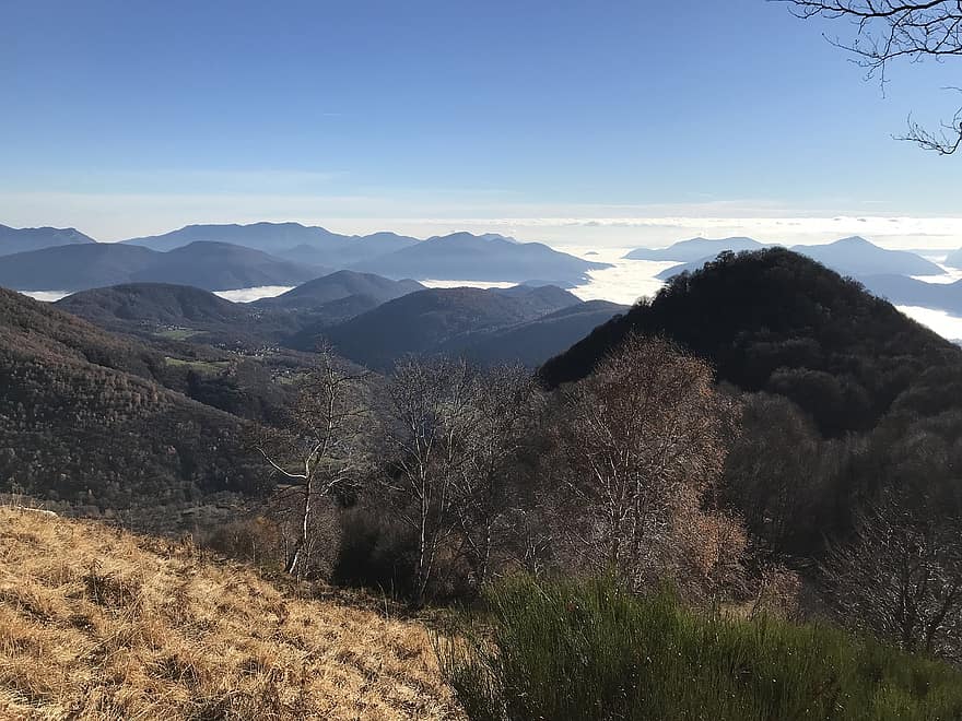 山フェラーロに向かって、山gradiccioliに向かって、プラに向けて、アルパインルート、アルプス、歩く、空、トップス、小旅行、ハイキング、山岳