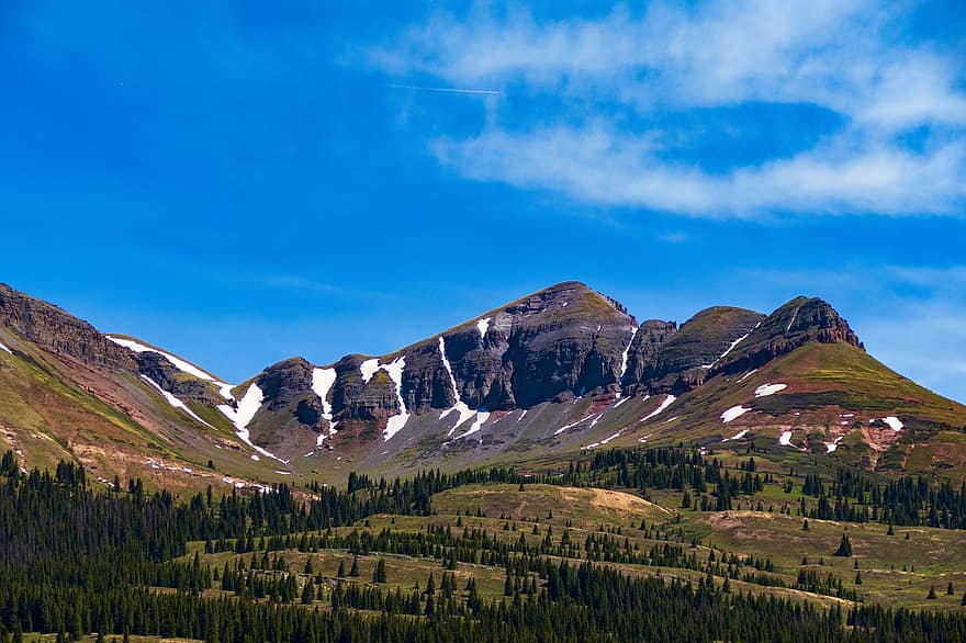 montagna, rockies, Colorado, paesaggio, natura, panoramico, picco, scenario, la neve, all'aperto, foresta