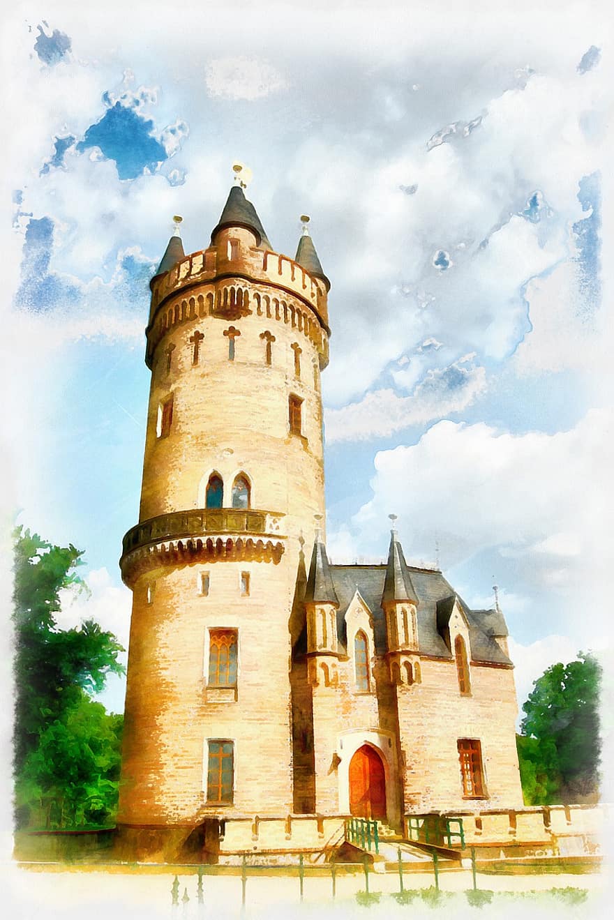 castelo, histórico, arte, Potsdam, Brandemburgo, torre, arquitetura, história
