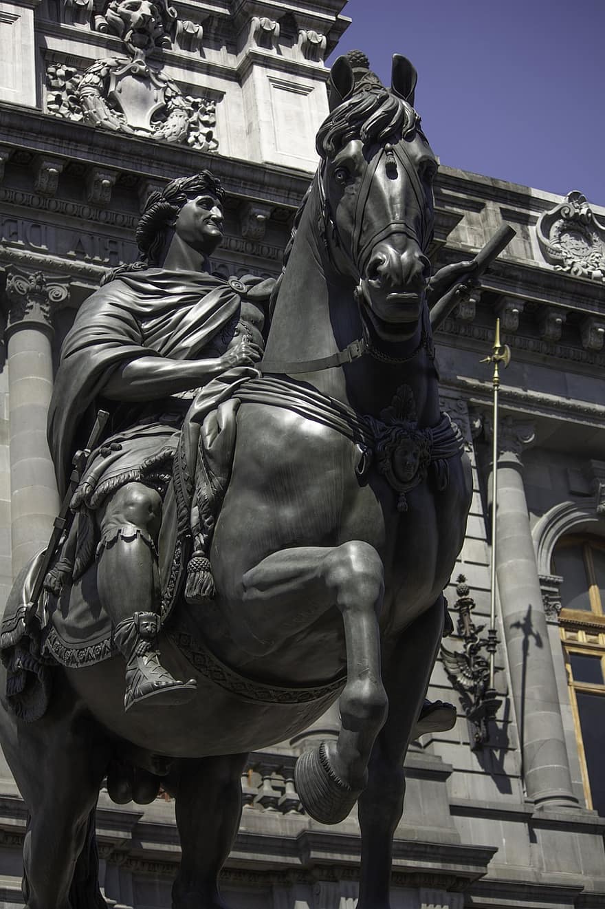 Carlos Iv, statue, monument, turisme, hest