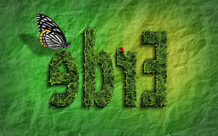 земной шар, обои на стену, изображение на заднем плане, фон, трава, зеленый, бабочка, божья коровка, декоративный, бумага