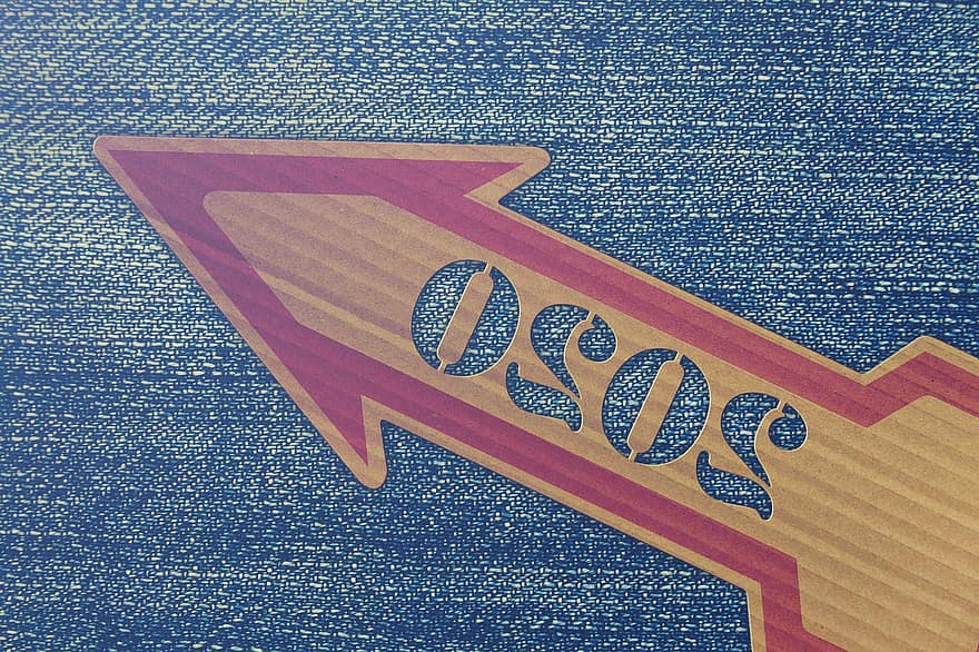 Arrow, Ascending, New Year's Day, Year, New Year's Eve, Turn Of The Year, New Year's Greetings, Jeans, Denim, Fabric, Wall Boards