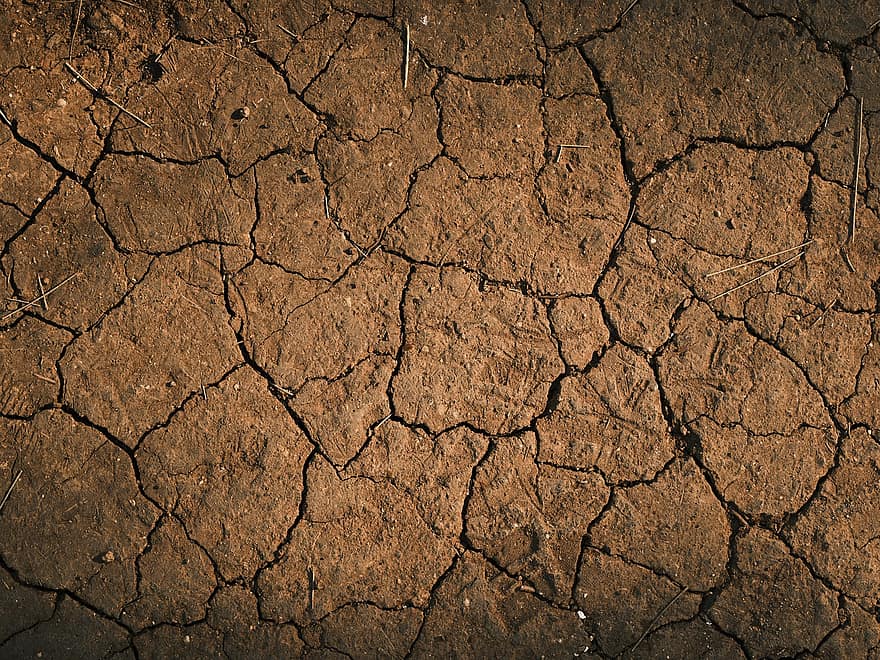 tanah, kering, lumpur, retak, haus, pola, tisu, abstrak, iklim, pertanian, bencana