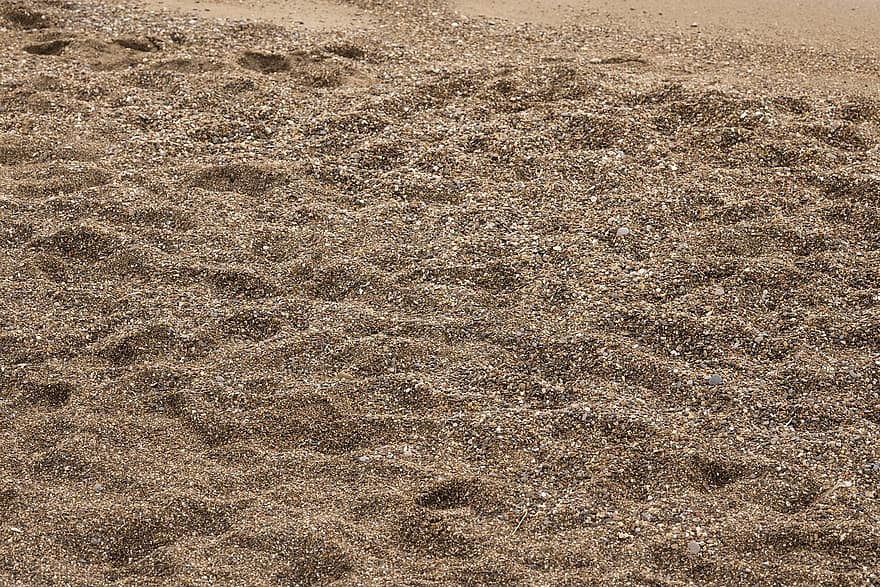 plage, le sable, côte, rivage, la nature, texture, macro, fermer