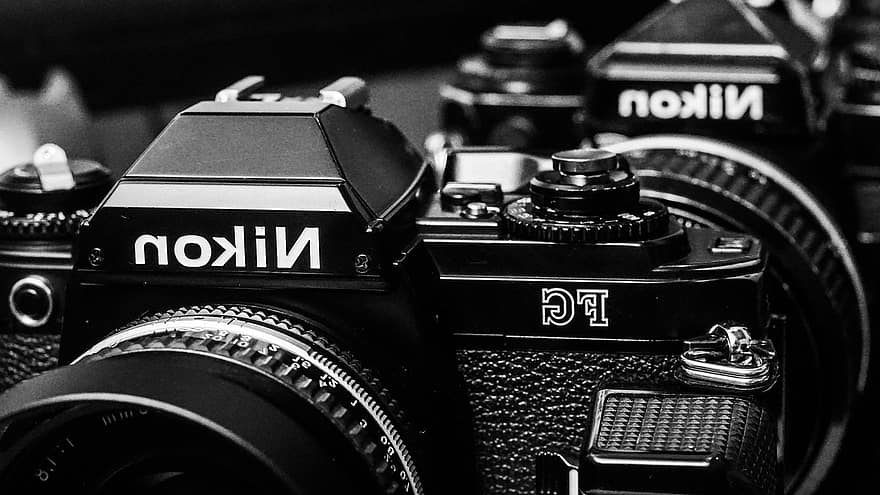 cámara filmográfica, película, fotografía, Nikon, cámara, antiguo, fotógrafo, nostalgia, equipo, tecnología, marca