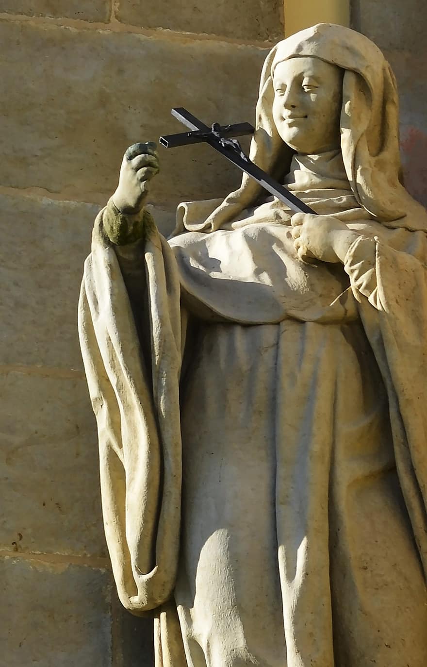 статуя на монахинята, религия, скулптура, християнство, статуя, известното място, архитектура, духовност, католицизъм, история, култури