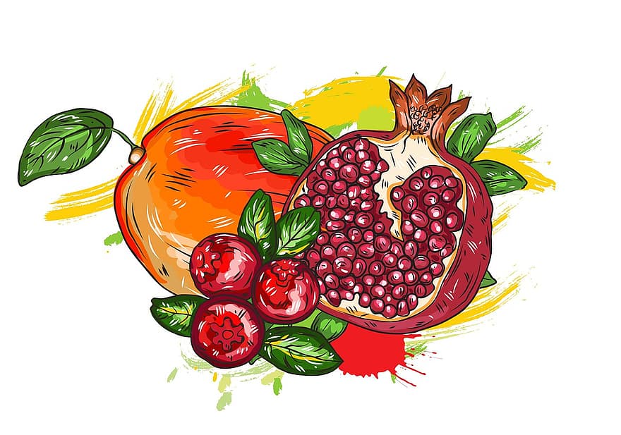 frugter, frisk, æble, sund og rask, kost, orange, vitaminer, ernæring, lækker, sød, organisk