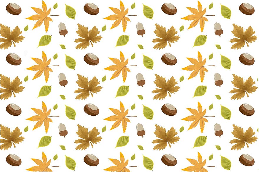 каштаны, фон, шаблон, текстура, осень, листья, Листья желуди, дизайн, обои на стену, скрапбукинга, декоративный