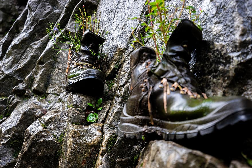 botes de muntanya, sabates, roques, calçat, botes, penya-segat, muntanya